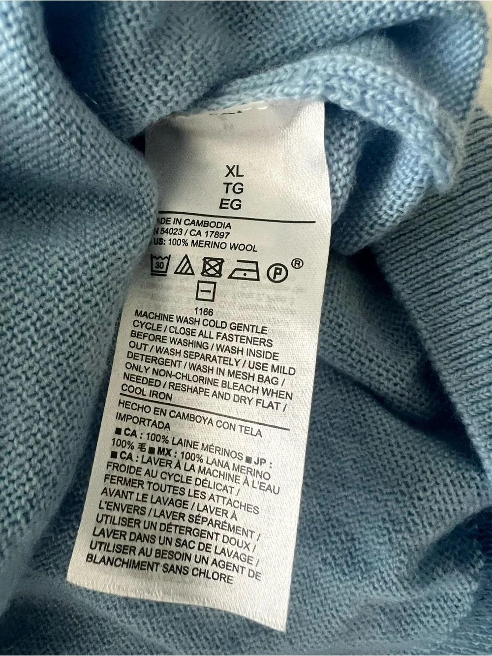Banana Republic Men's Sky Blue Quarter-Zip Sweater